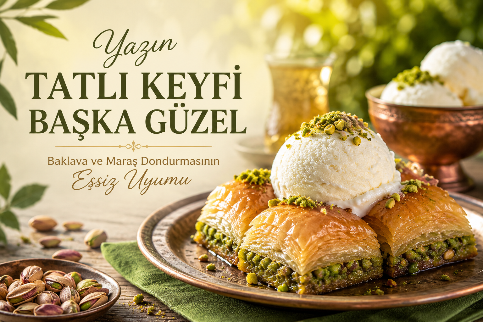 Yazın Tatlı Keyfi Başka Güzel: Baklava ve Maraş Dondurmasının Eşsiz Uyumu